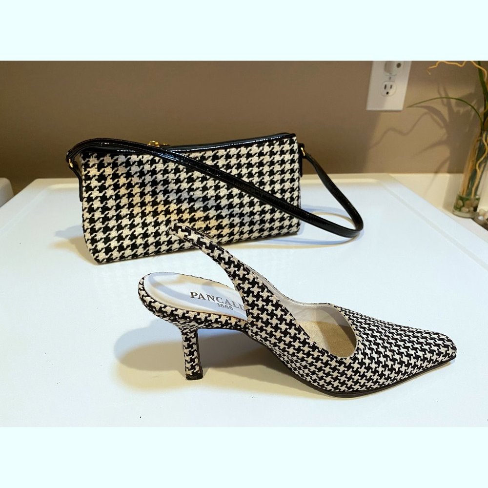 PANCALDI 1888 Slingback Heels, 6.5 and a purse.